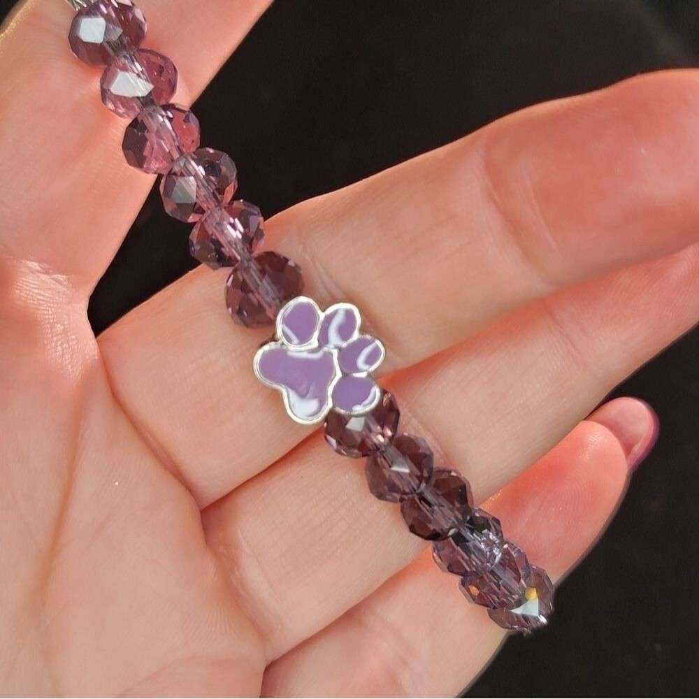 0270. Kitty Cat Lovers ~ This Bracelet ❤️  is For YOU!! Sweet Enamal Paw 🐾 - Picture 6 of 8